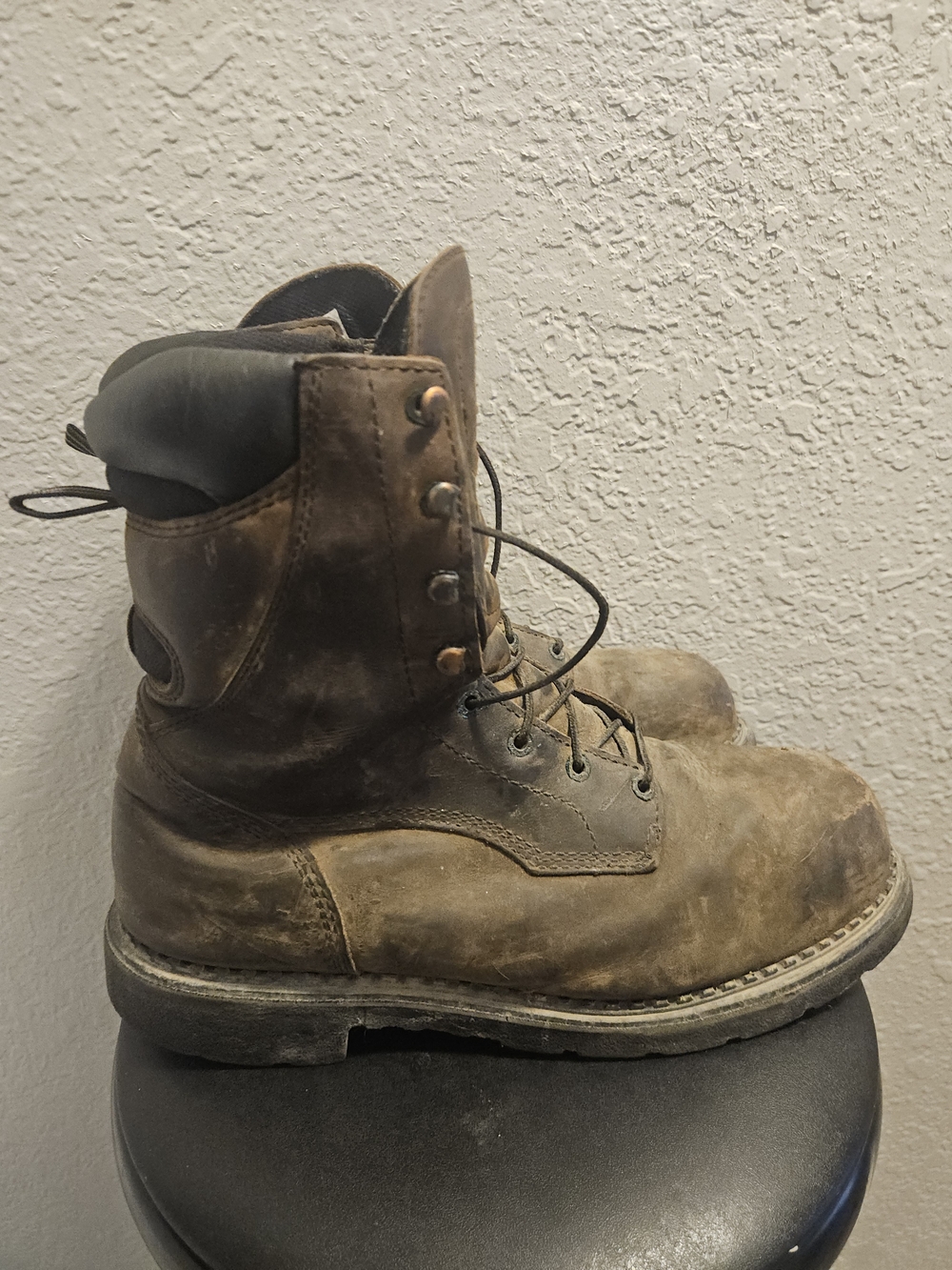 Red Wing Mens WP Steel Toe Leather Work Boots